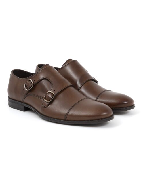 Monks 100% hellbraunes Milamon-Leder