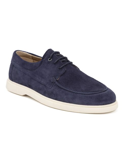Misuka blaue Wildleder-Bootsschuhe