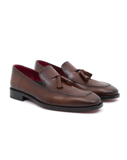 Braune Mokassins Lubor aus 100% Leder