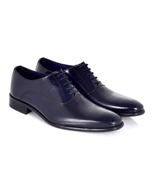Marineblaue Paciel Oxford-Schuhe aus 100% Leder