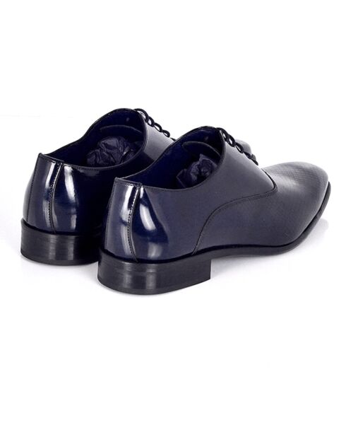 Marineblaue Paciel Oxford-Schuhe aus 100% Leder