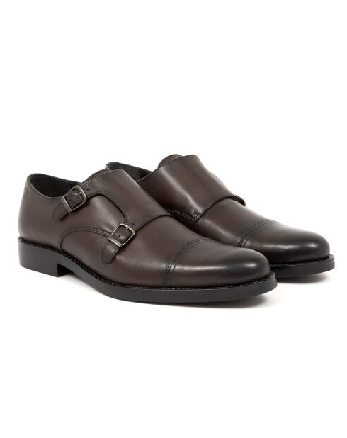Monks 100% braunes Mimonk-Leder