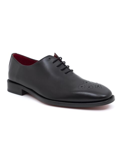 Schwarze Luniso Oxford-Schuhe aus 100% Leder