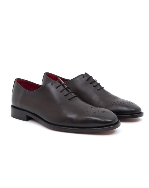 Luniso braune Oxford-Schuhe aus 100% Leder