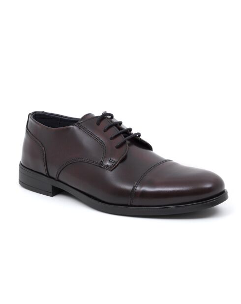 Derbies 100 % cuir Amilov bordeaux