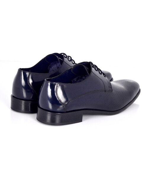 Derbies 100 % cuir Pafor bleu marine