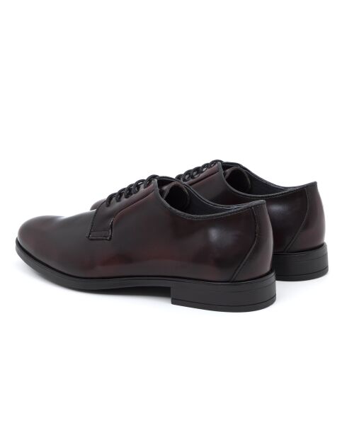 Derbies 100 % cuir Amilavy bordeaux