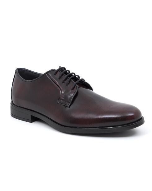 Derbies 100 % cuir Amilavy bordeaux