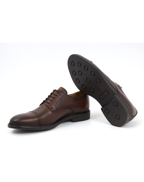 Derbies 100 % cuir Mider marron