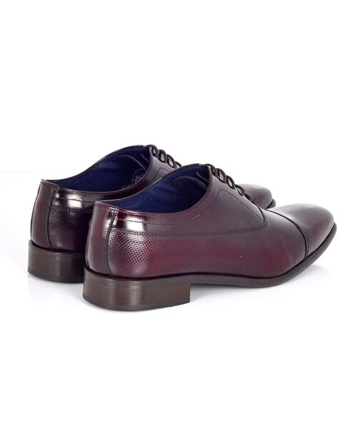 Pamor burgunderrote Oxford-Schuhe aus 100% Leder
