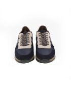 Marineblauwe sneakers van 100% leer Londor