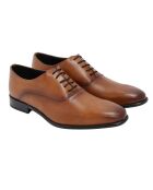 Hellbraune Paxor Oxford-Schuhe aus 100% Leder