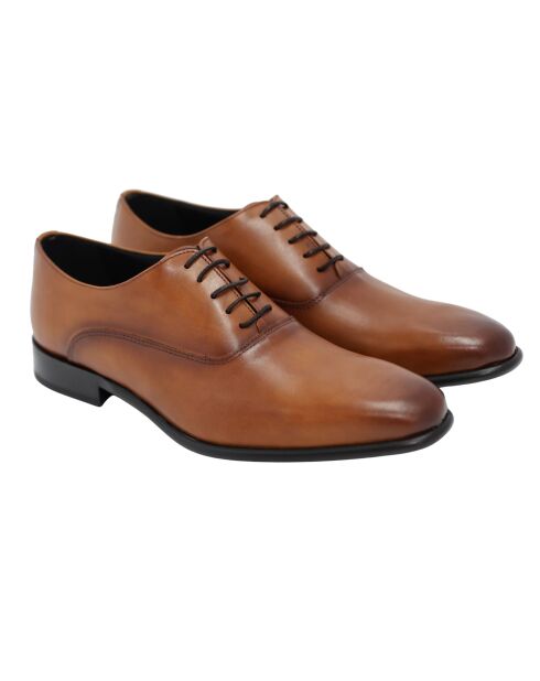 Hellbraune Paxor Oxford-Schuhe aus 100% Leder