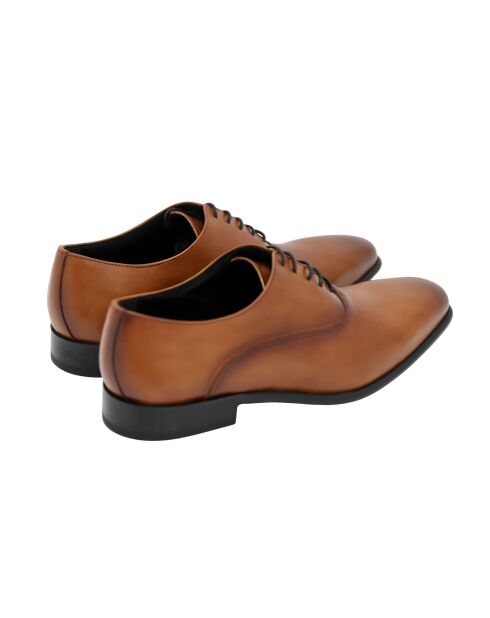 Hellbraune Paxor Oxford-Schuhe aus 100% Leder