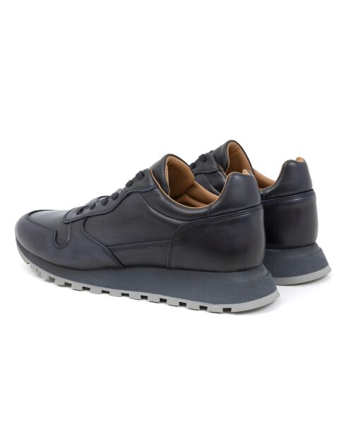 Marineblauwe Milani sneakers van 100% leer