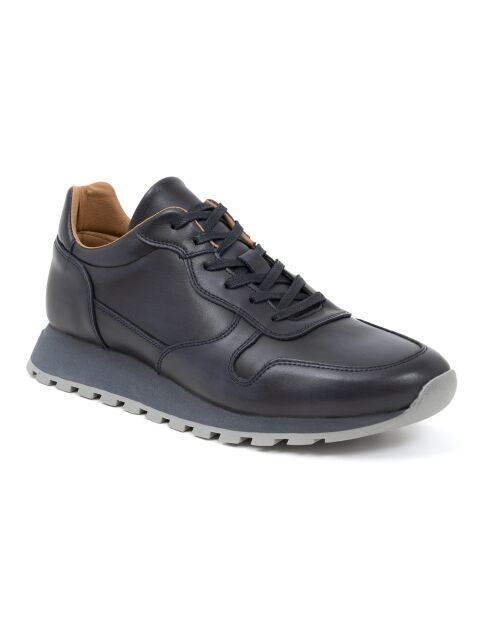 Marineblauwe Milani sneakers van 100% leer