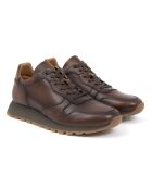 Sneakers 100 % cuir Milani marron