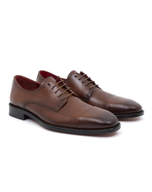 Derbies 100 % cuir Lukile marron