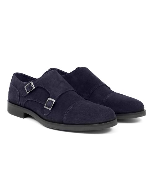 Blaue Mönche aus Mimonk-Veloursleder
