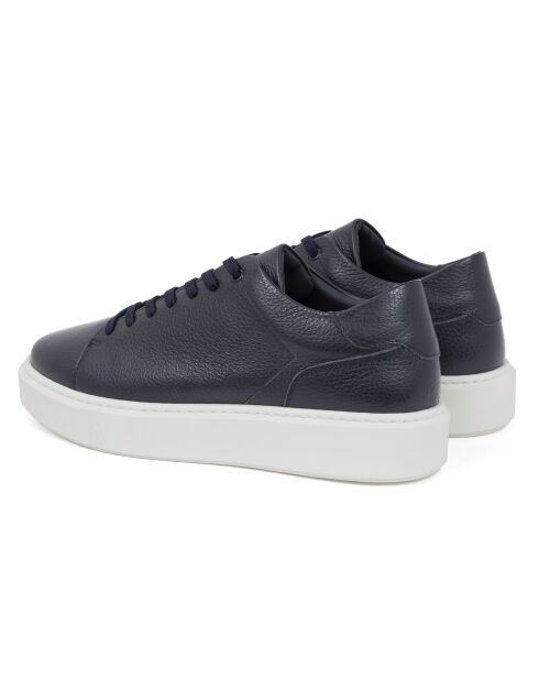Marineblauwe sneakers van 100% leer Melin