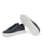 Marineblauwe sneakers van 100% leer Melin