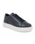 Marineblauwe sneakers van 100% leer Melin