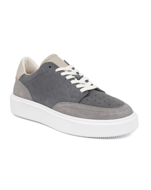 Graue Sneakers Kabil aus Veloursleder