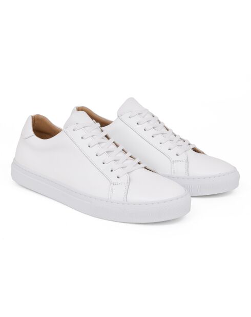 Witte sneakers van 100% leer van Conor
