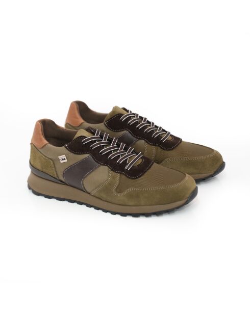 Catanor groene sneakers van 100% leer