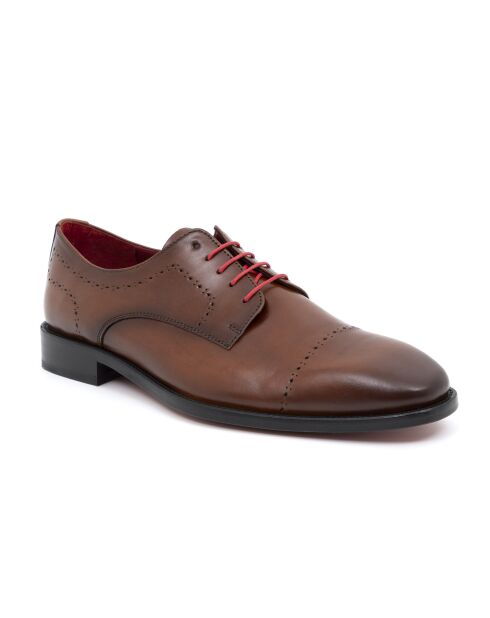 Lucine bruine derby's van 100% leer