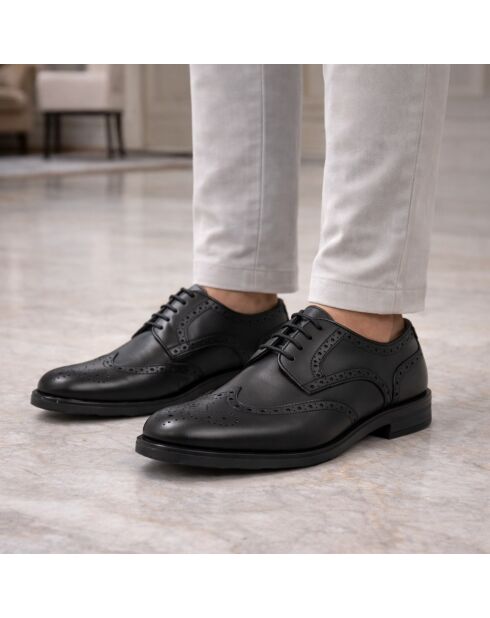 Derbies 100 % cuir Mievega noirs