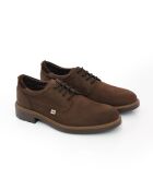 Darto Derbys aus braunem Veloursleder