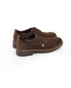 Darto Derbys aus braunem Veloursleder