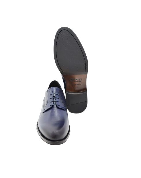 Derbys aus 100% marineblauem Pateri-Leder