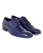 Marineblauwe Parrero derby's van 100% leer