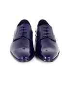 Marineblauwe Parrero derby's van 100% leer
