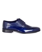 Marineblauwe Parrero derby's van 100% leer