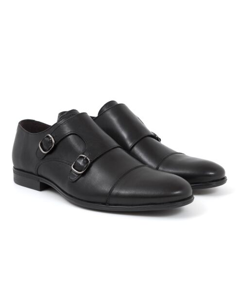 Monks 100% schwarzes Milamon-Leder