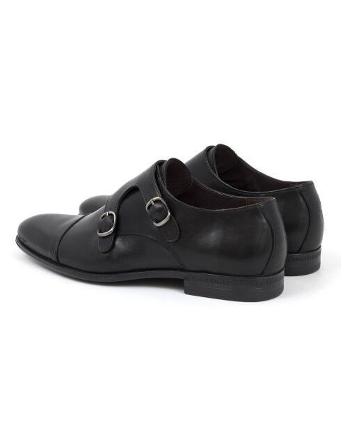 Monks 100% schwarzes Milamon-Leder