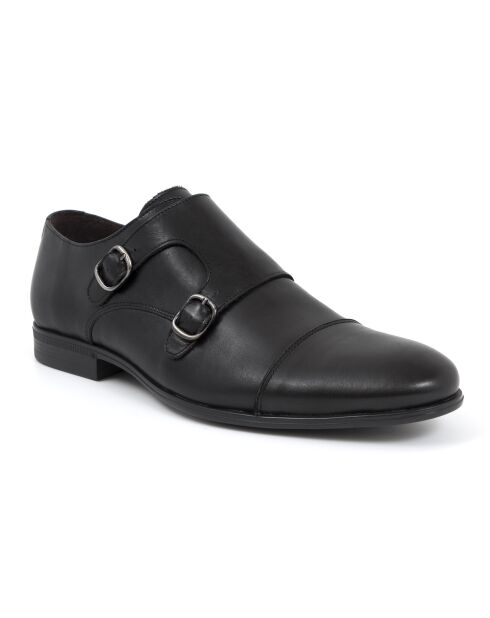 Monks 100% schwarzes Milamon-Leder