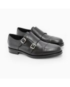 Monks 100% schwarzes Conado-Leder