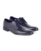 Marineblaue Pagro Derbys aus 100% Leder