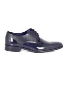Marineblaue Pagro Derbys aus 100% Leder