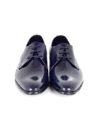 Marineblaue Pagro Derbys aus 100% Leder