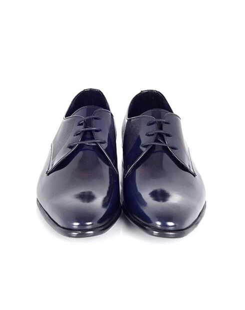 Marineblaue Pagro Derbys aus 100% Leder