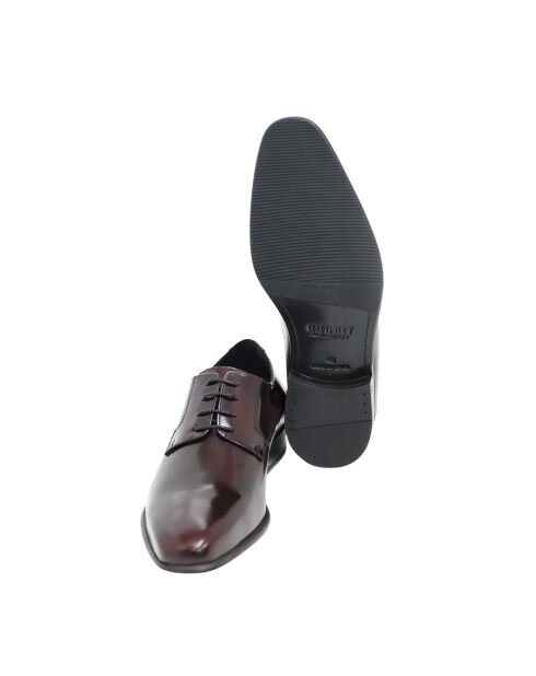 Derbies 100 % cuir Pafor bordeaux