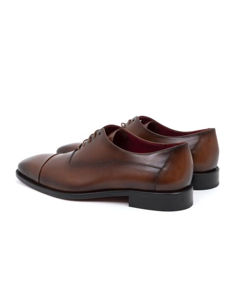 Derbies Lonalo bruine Oxford-schoenen van 100% leer