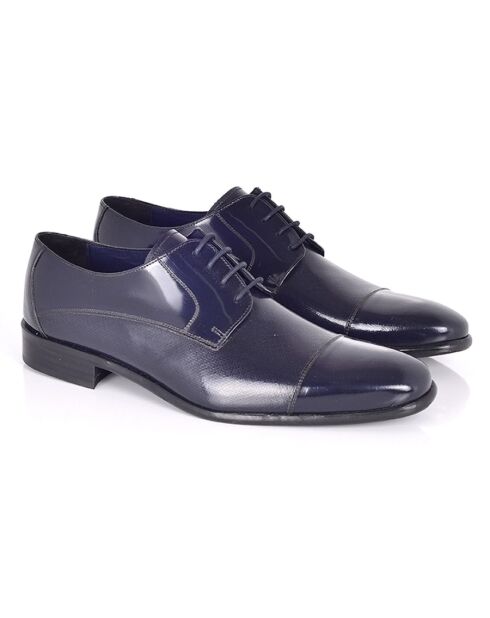 Derbies 100 % cuir Pakel bleu marine