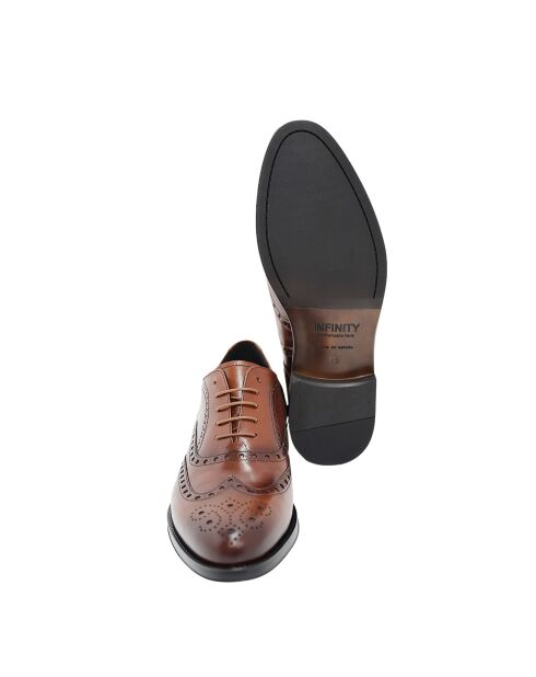 100% bruine Pabro leren Oxford-schoenen