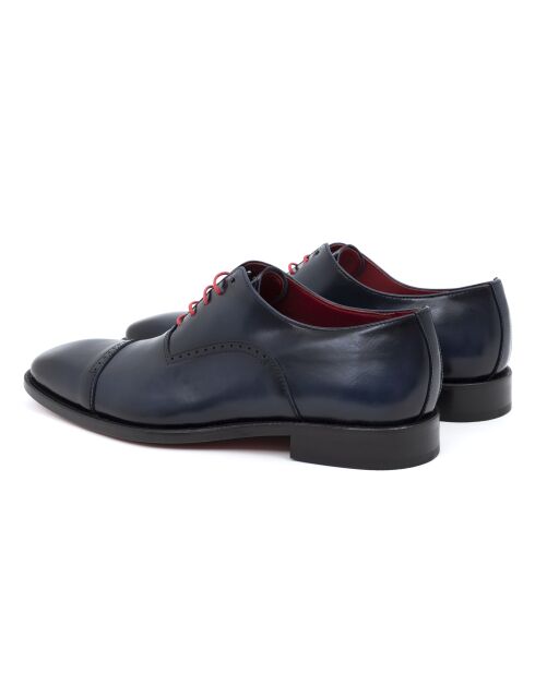 Scarpe Oxford Lugado blu 100% pelle